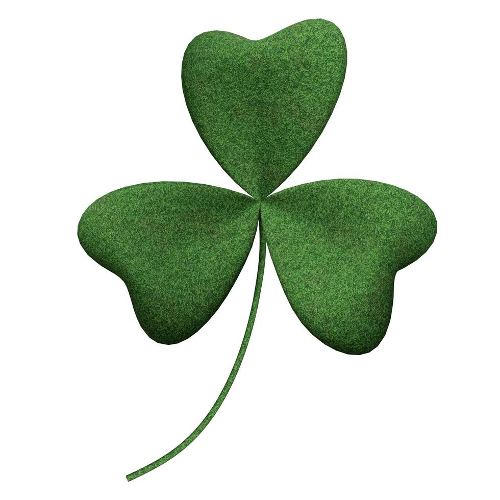 Green shamrock on isolated white background photo