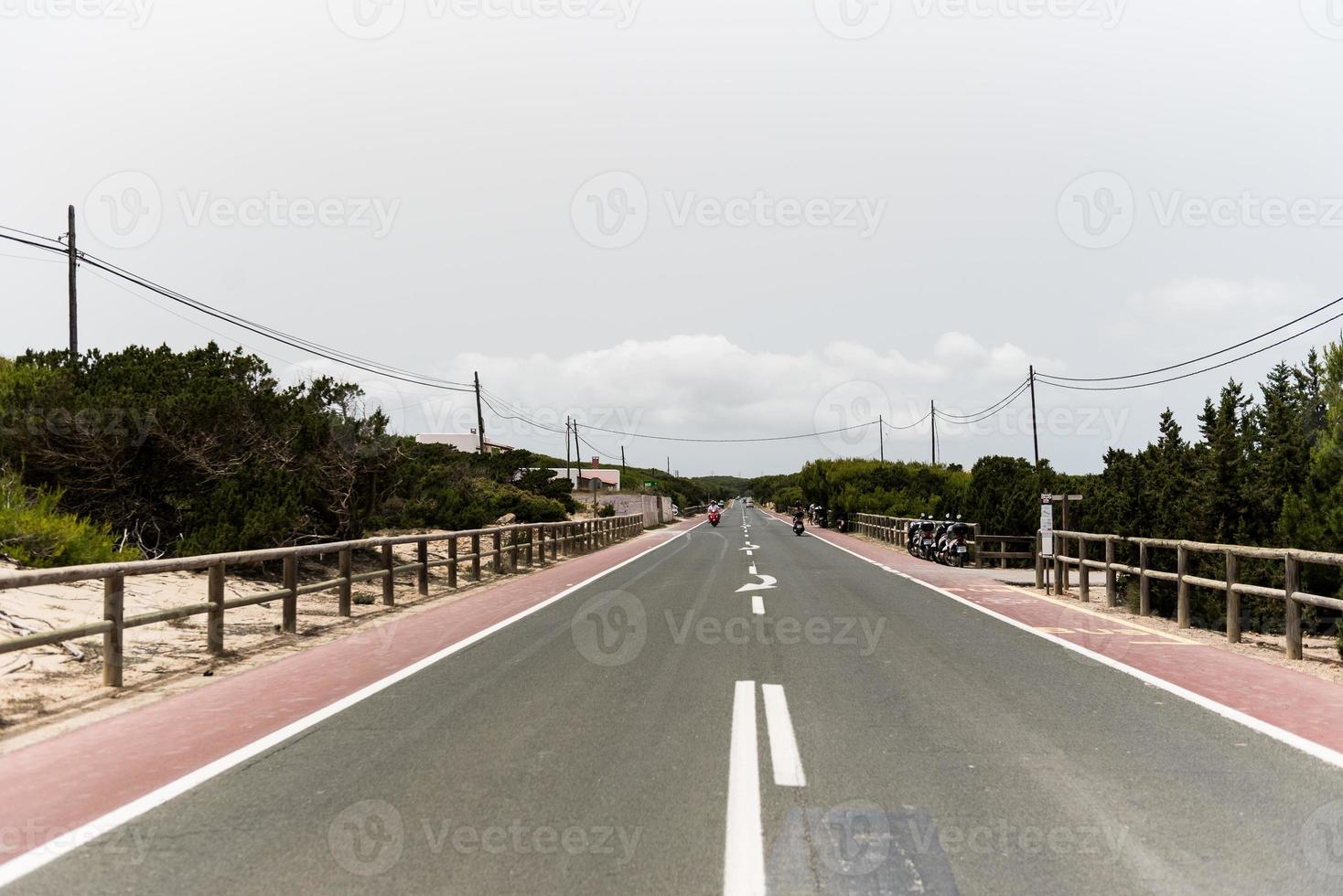 Route in Es Calo de Sant Agusti fishing village photo