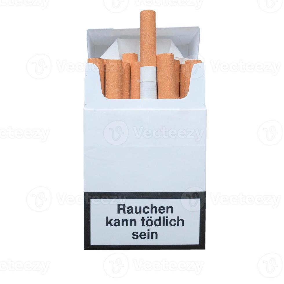 Smoking kills you in German isolated over white photo