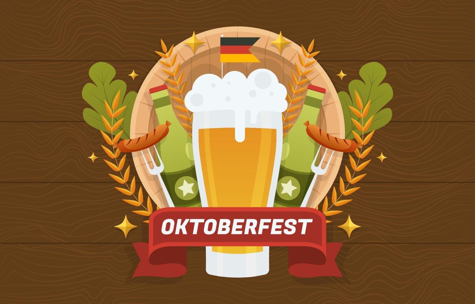 fondo plano oktoberfest vector