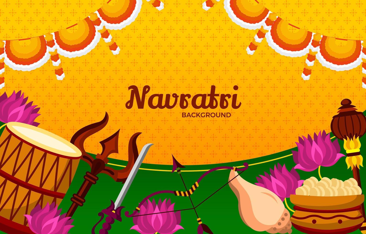 fondo feliz festival navratri vector