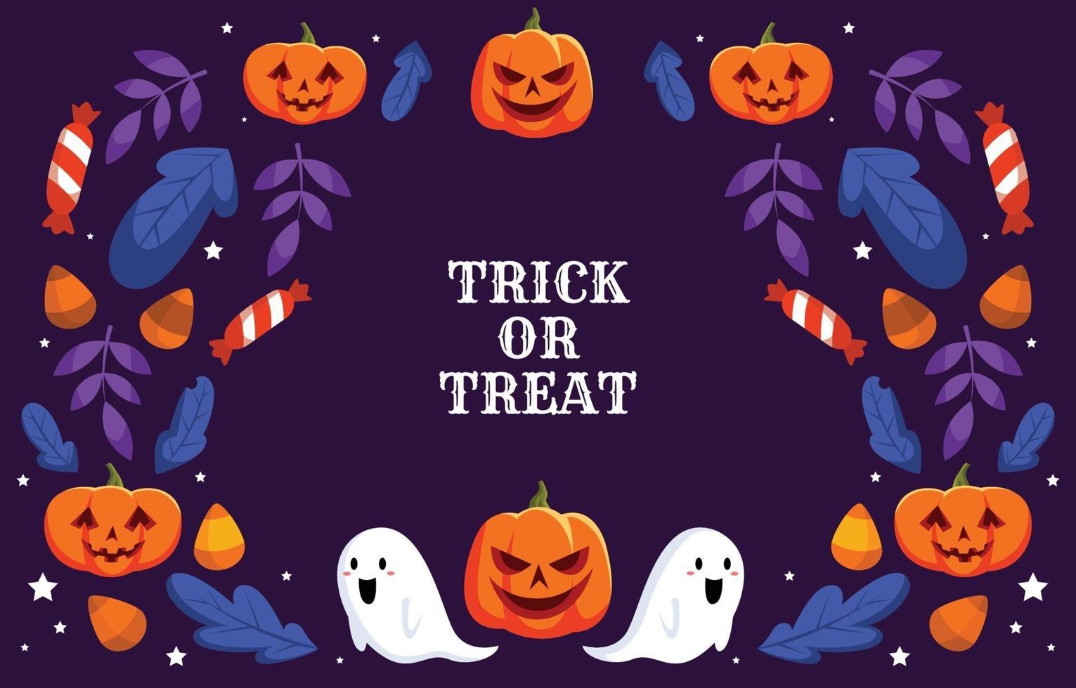 Halloween Trick or Treat Background vector