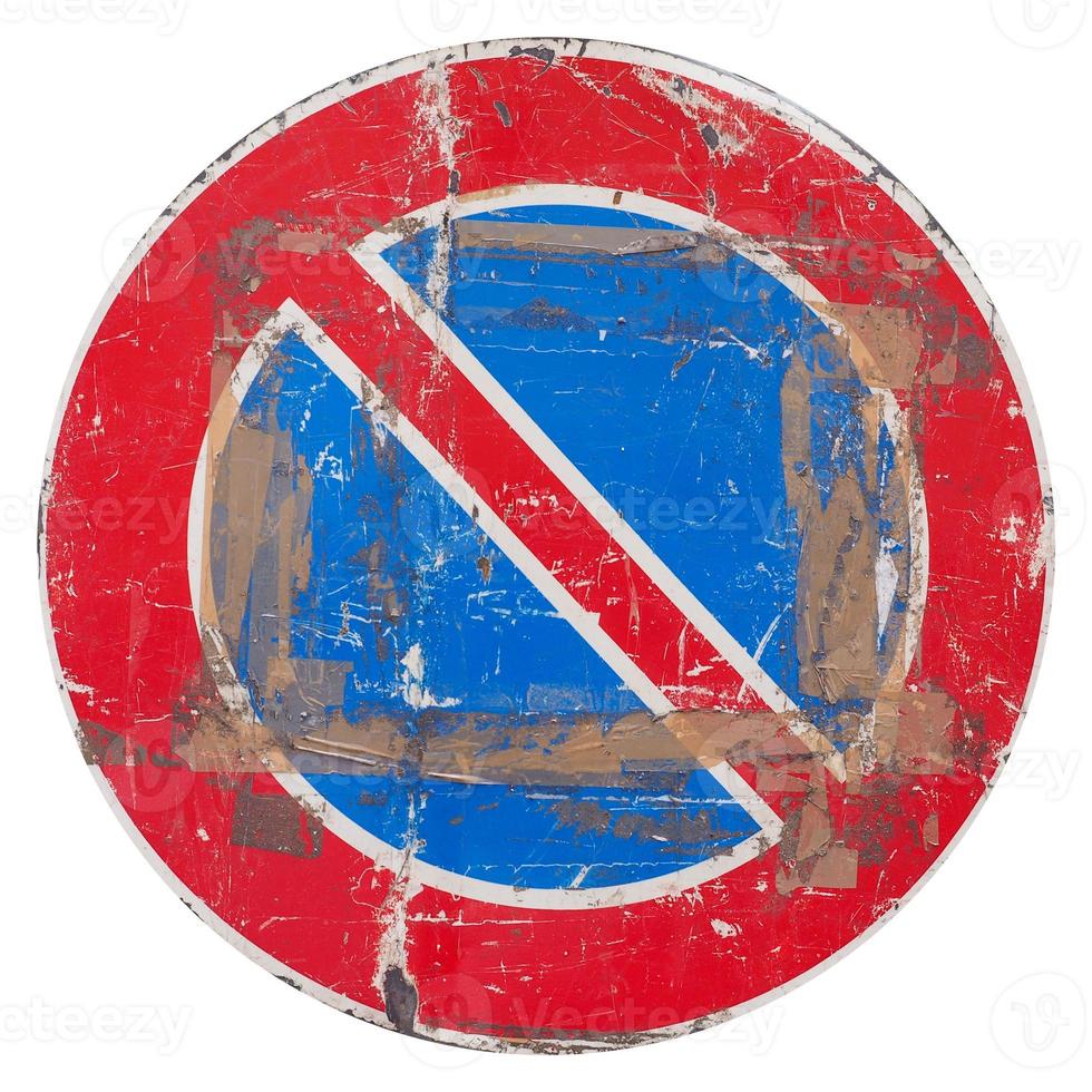 No parking sign isolated photo