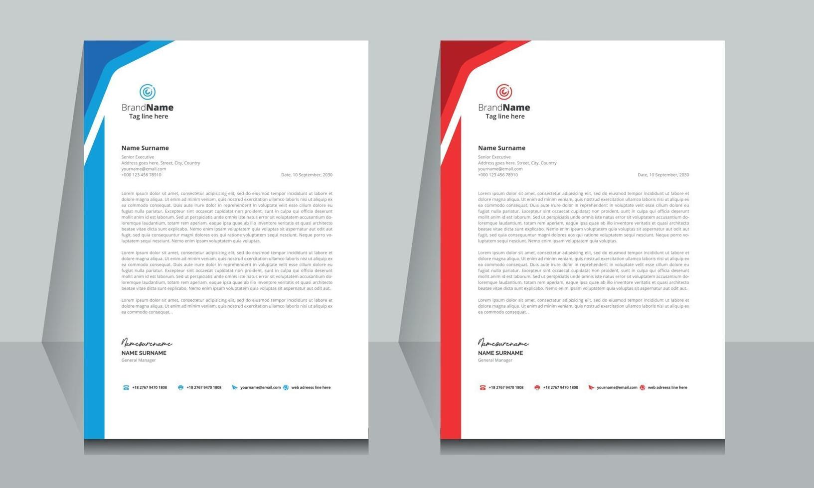 simple and modern letterhead template design 3327886 Vector Art at Vecteezy