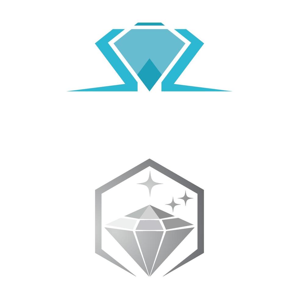 Diseño de ilustración de icono de vector de plantilla de logotipo de diamante