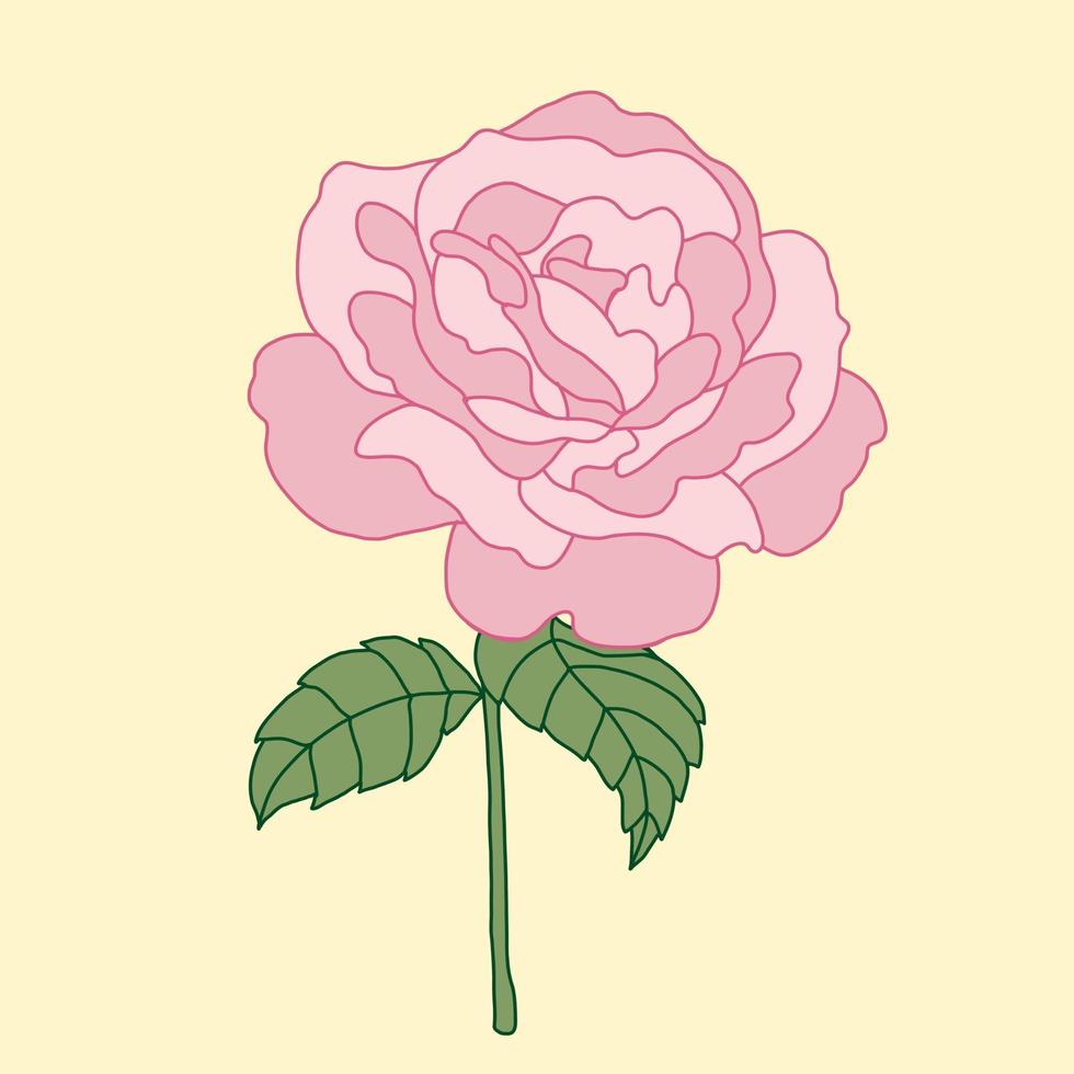 Doodle freehand sketch drawing of flower. vector