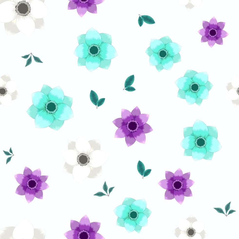 Patrón de flor floral transparente de colores de fondo para tela, textil vector