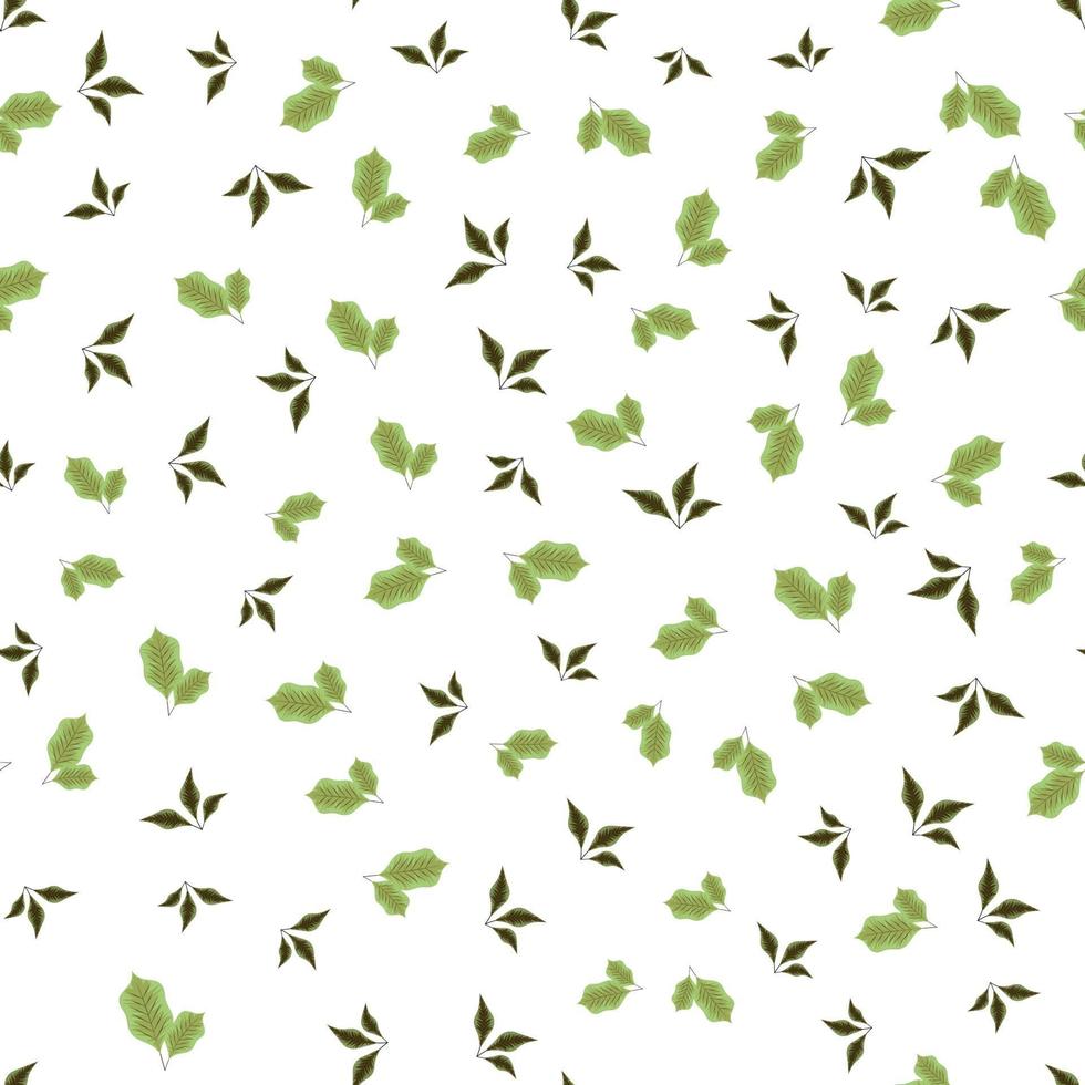 Seamless floral pattern using Beautiful trendy foliage leaves vector