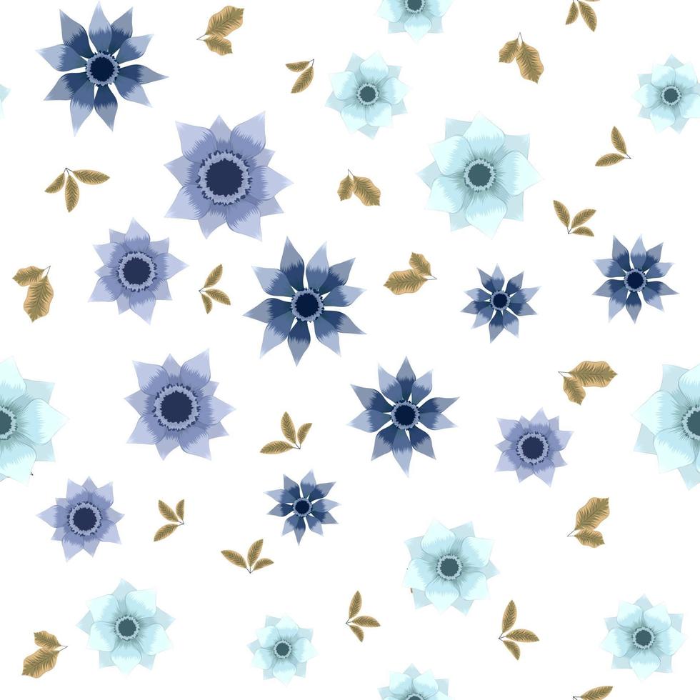 patrón floral transparente con hermosas flores nuevas de moda para imprimir vector