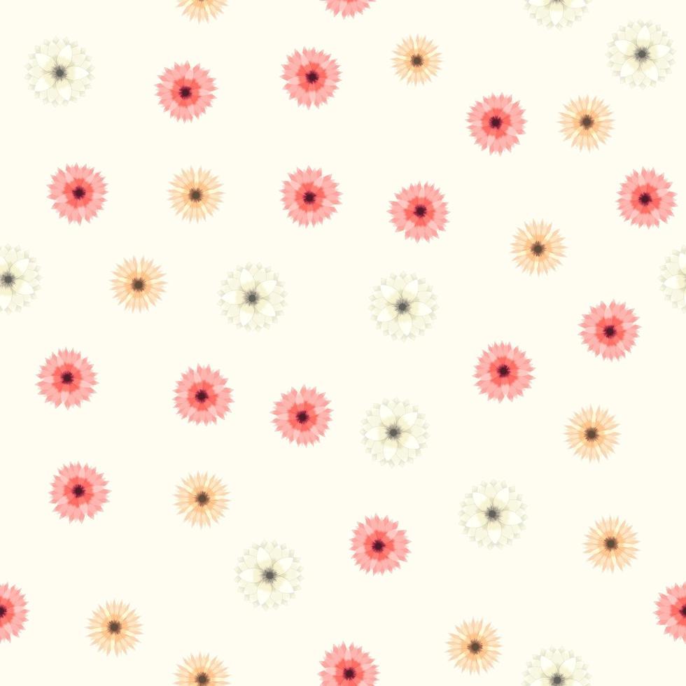 Seamless floral pattern exquisite trendy new flowers for textile print vector