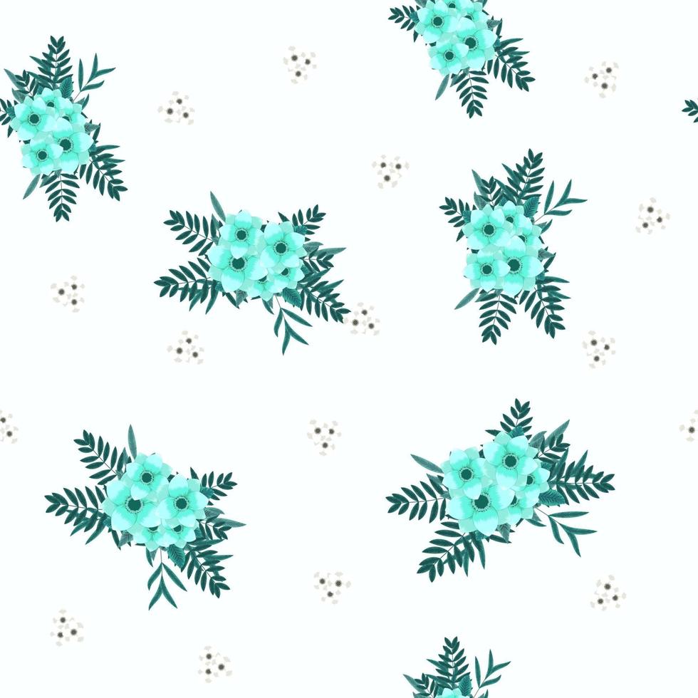 Seamless floral flower pattern colorful background for fabric, textile vector