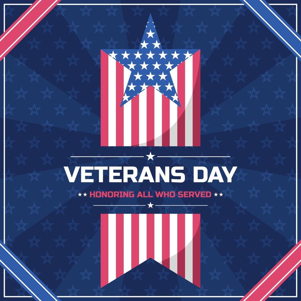 Honoring Veterans Day Background vector