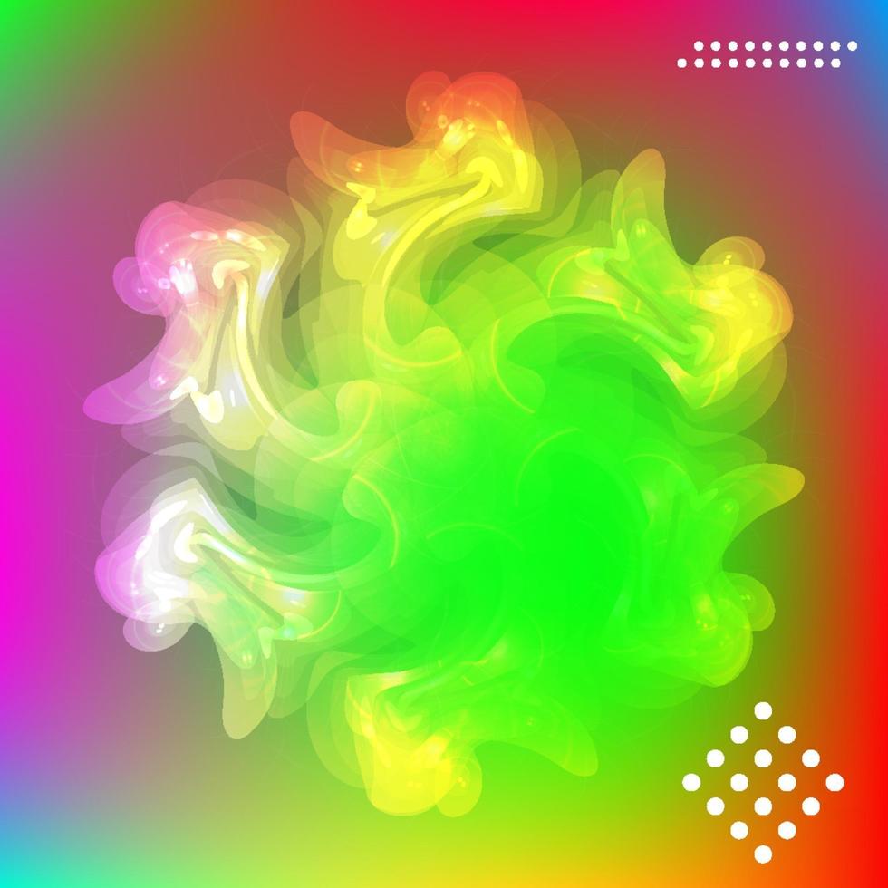 Abstract bright blurry shape,  snowflake and aurora. vector