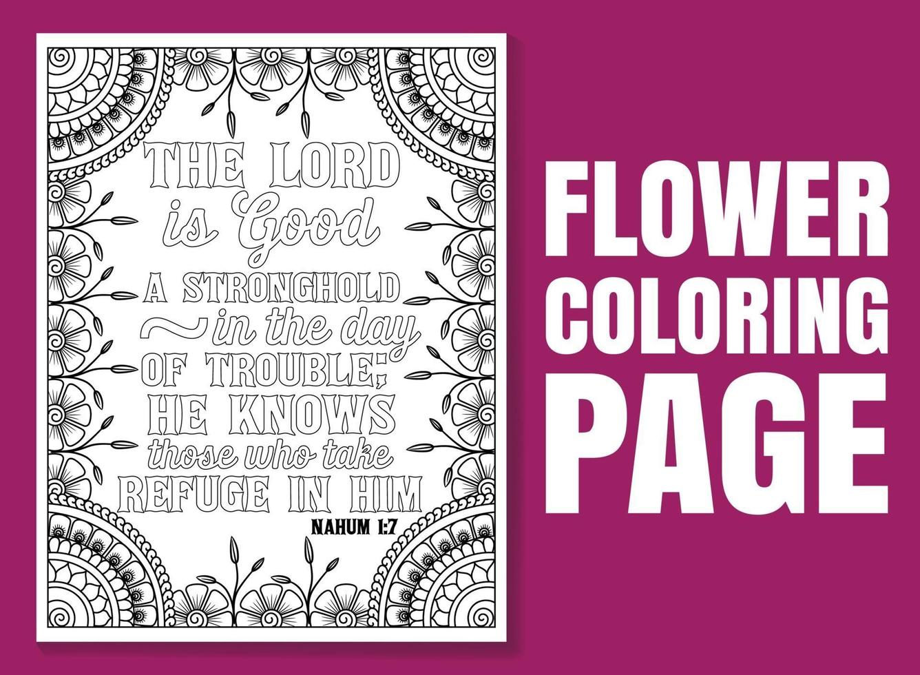 Bible Verse Coloring Pages, Christian religious typography vector
