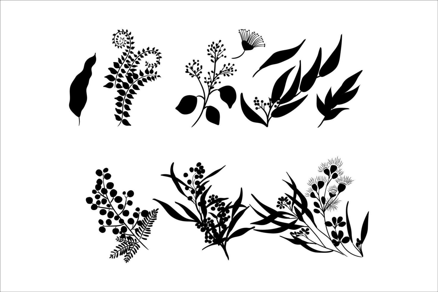 elementos de diseño floral vector