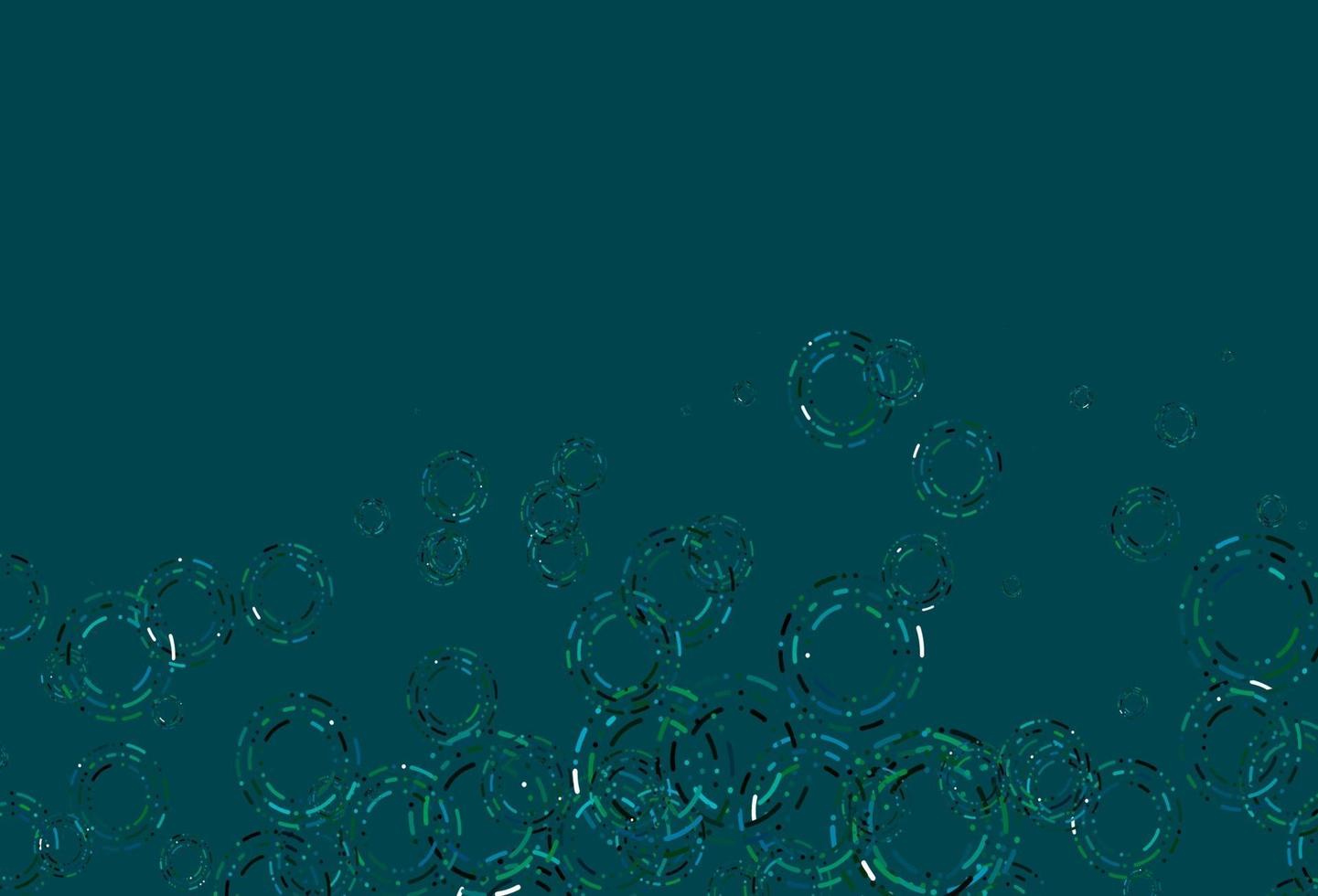 Fondo de vector azul claro, verde con burbujas.