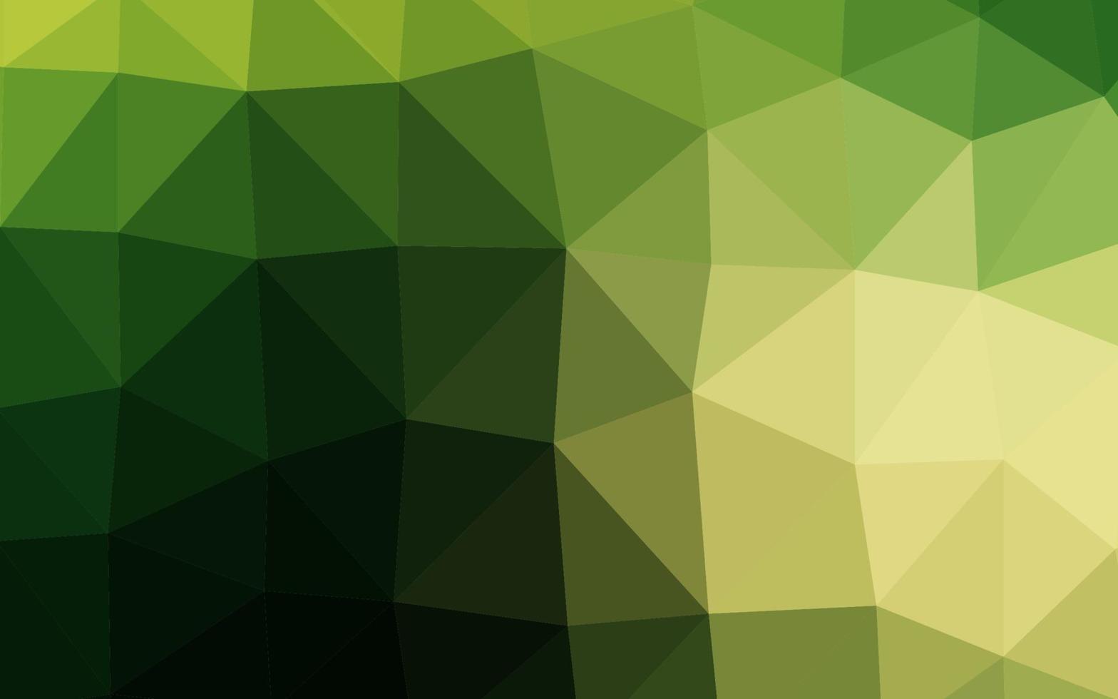 Plantilla de triángulo borroso vector verde oscuro, amarillo.