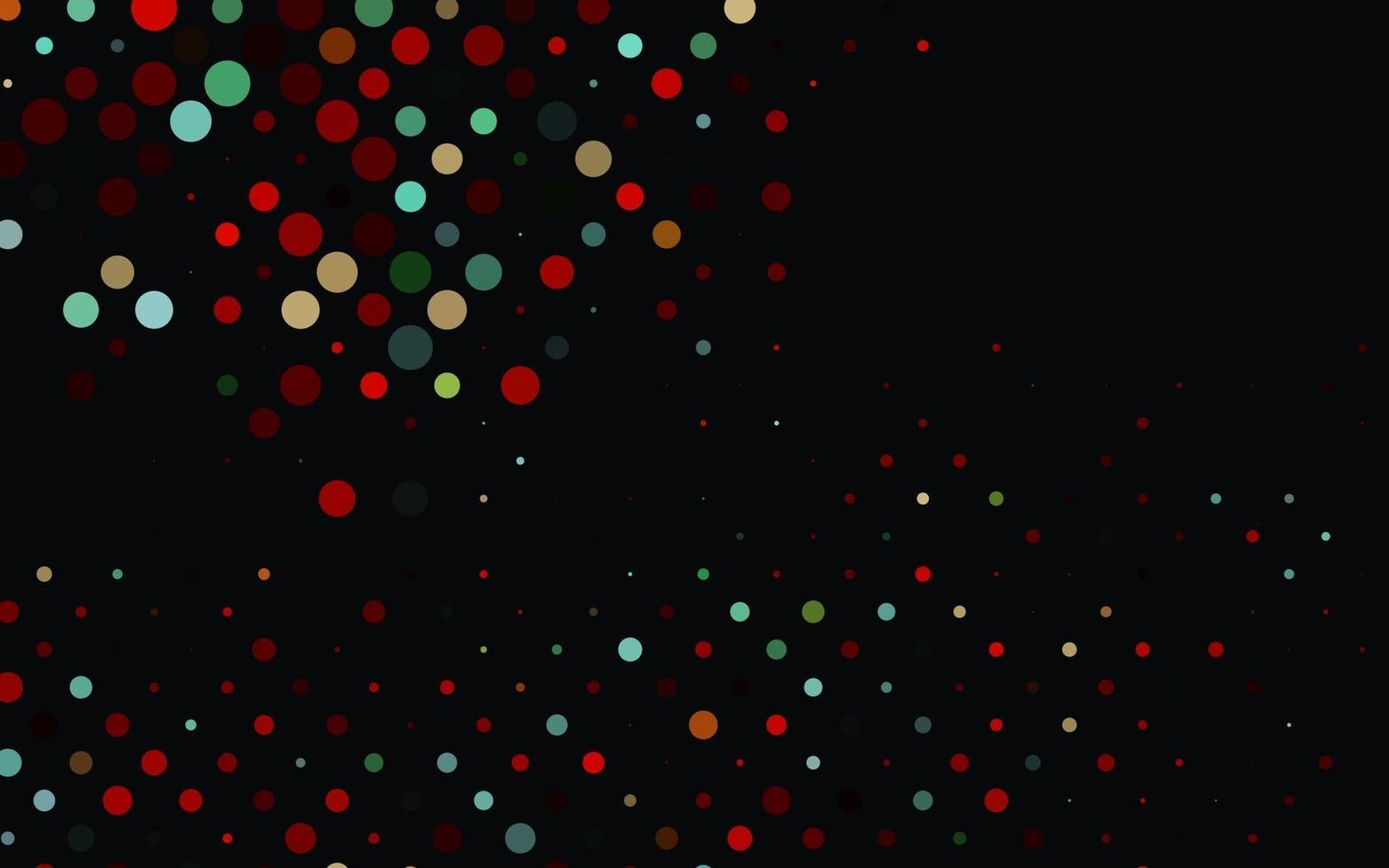 Light Green, Red vector background with bubbles.