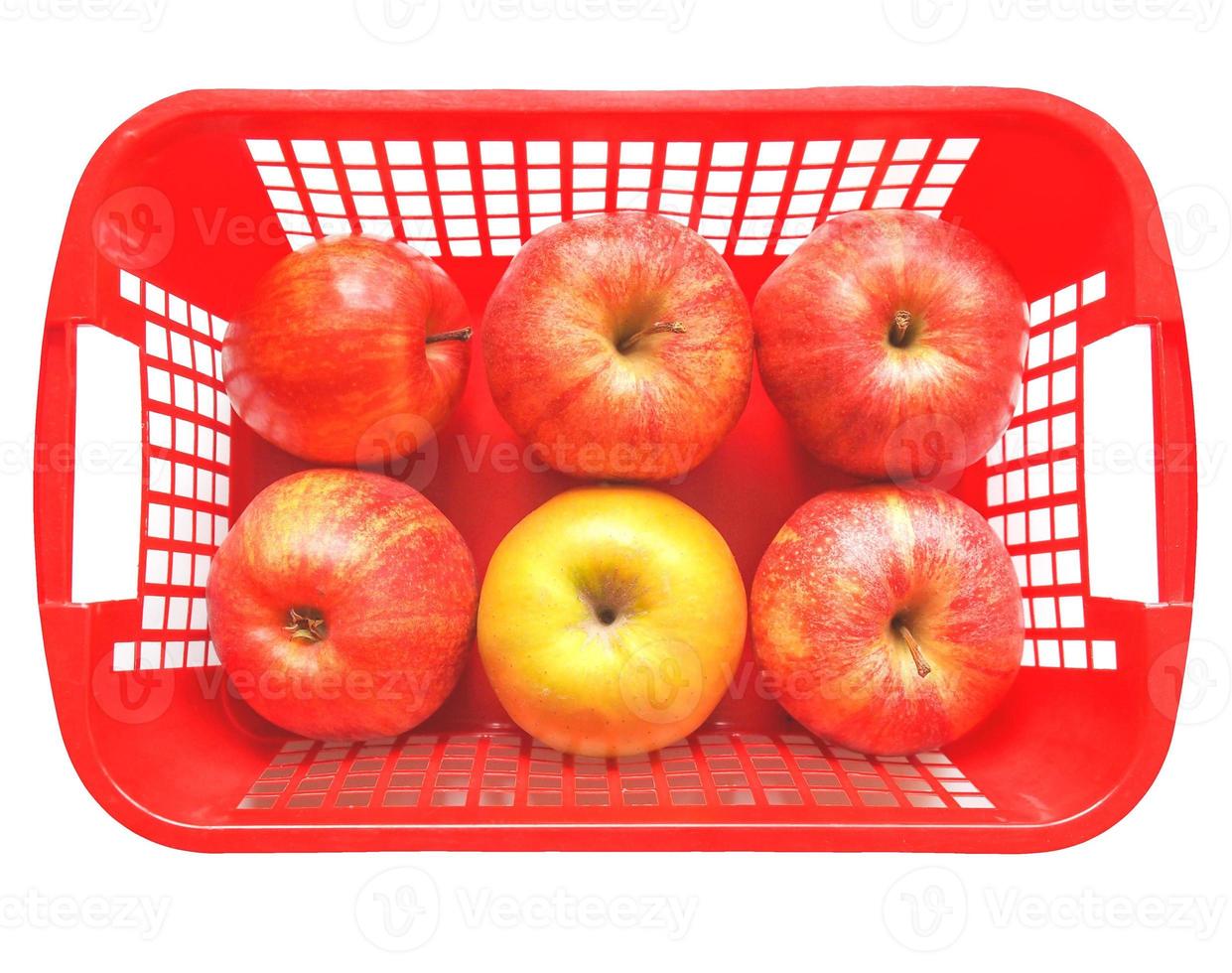 Red Apples in a basket photo