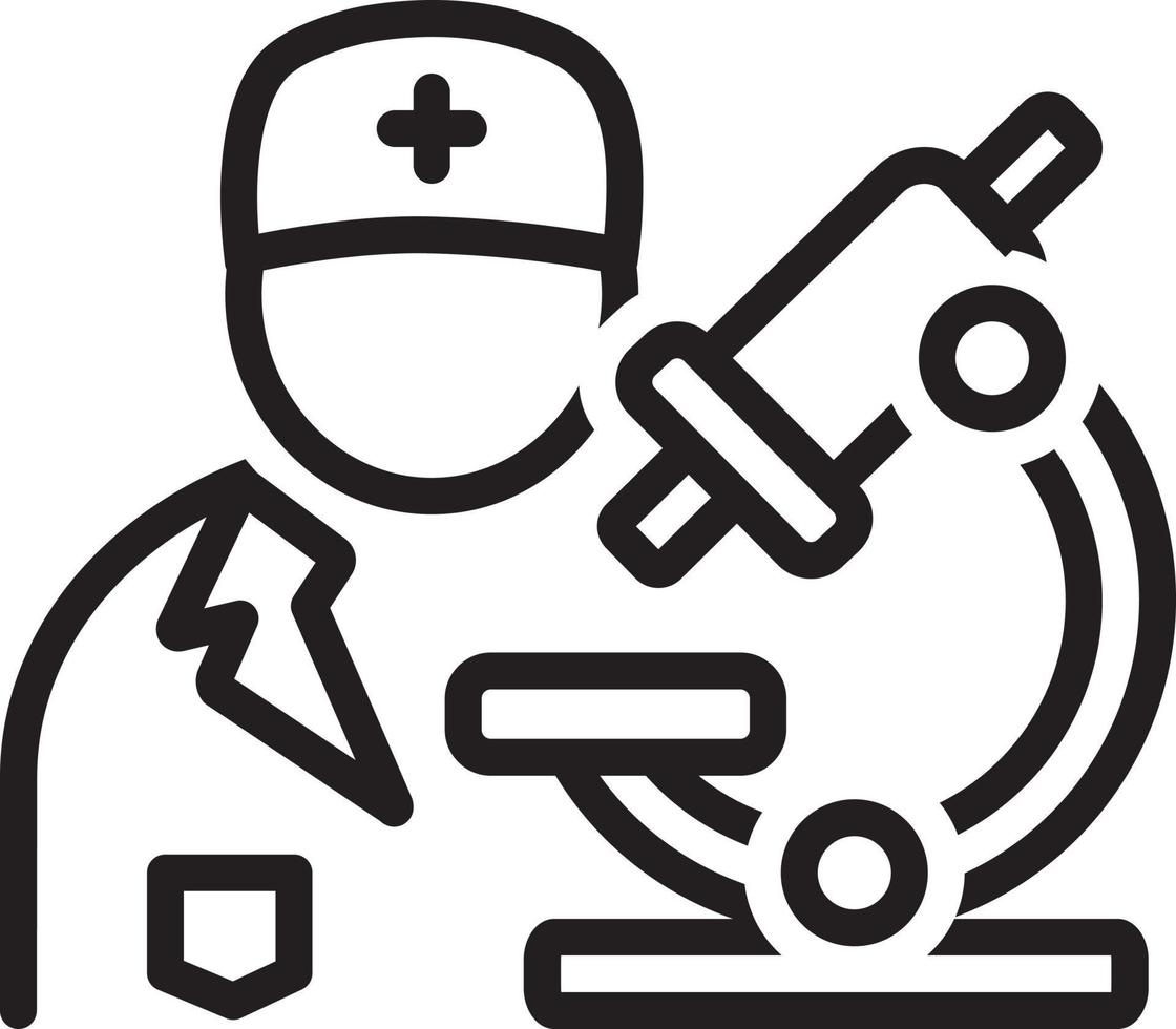 Line icon for pathologist vector