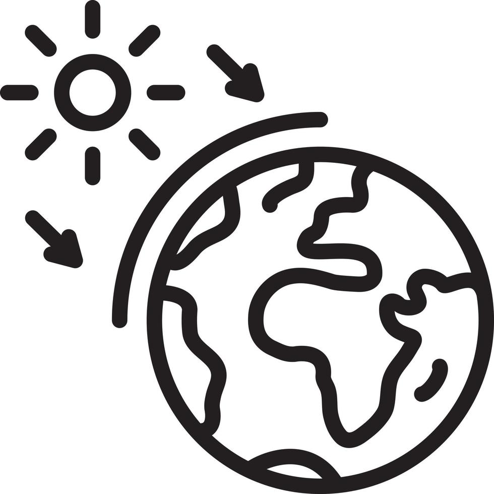 Line icon for ozone vector
