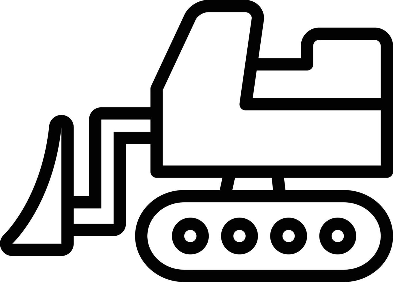 Line icon for bulldozer vector