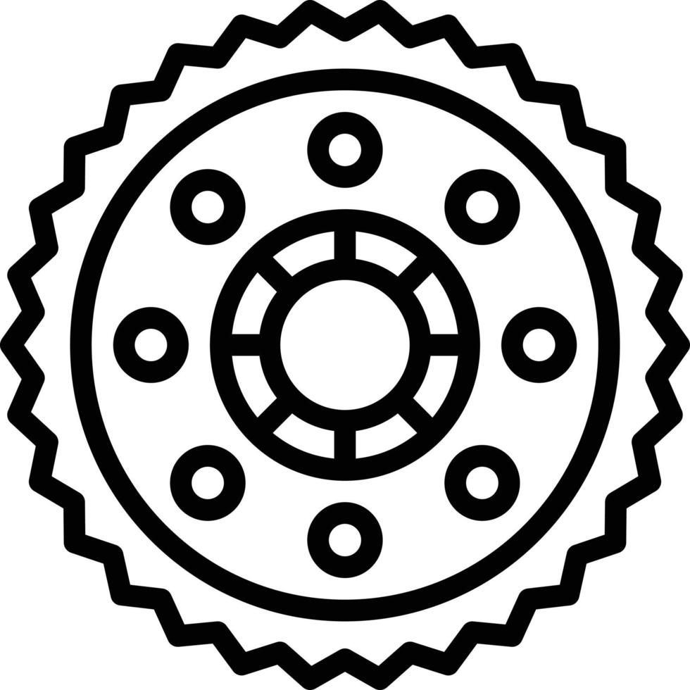 Line icon for foreman gear vector