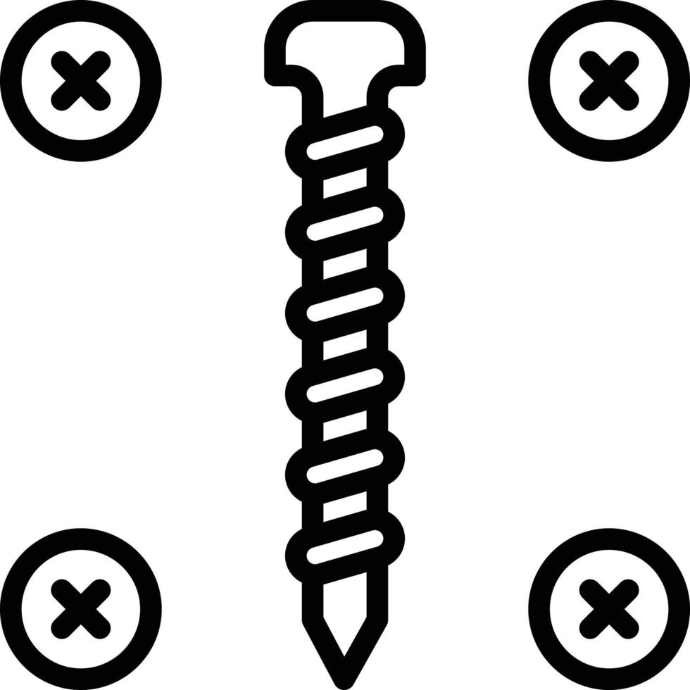 Line icon for screw vector
