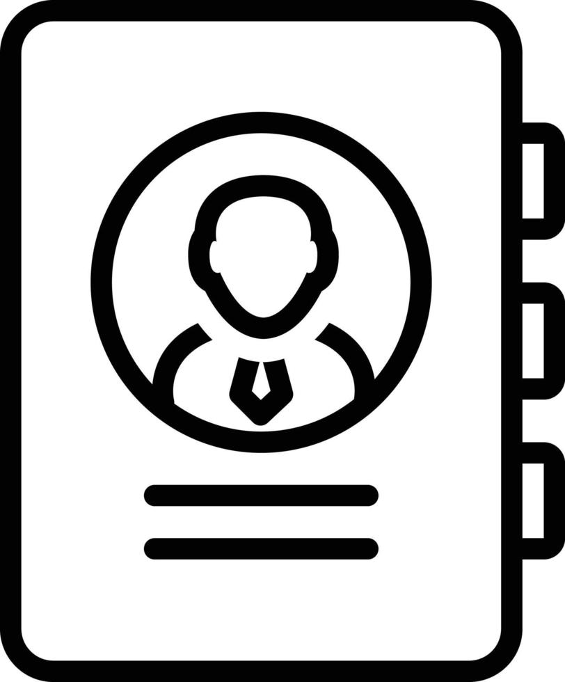 Line icon for business contacts vector