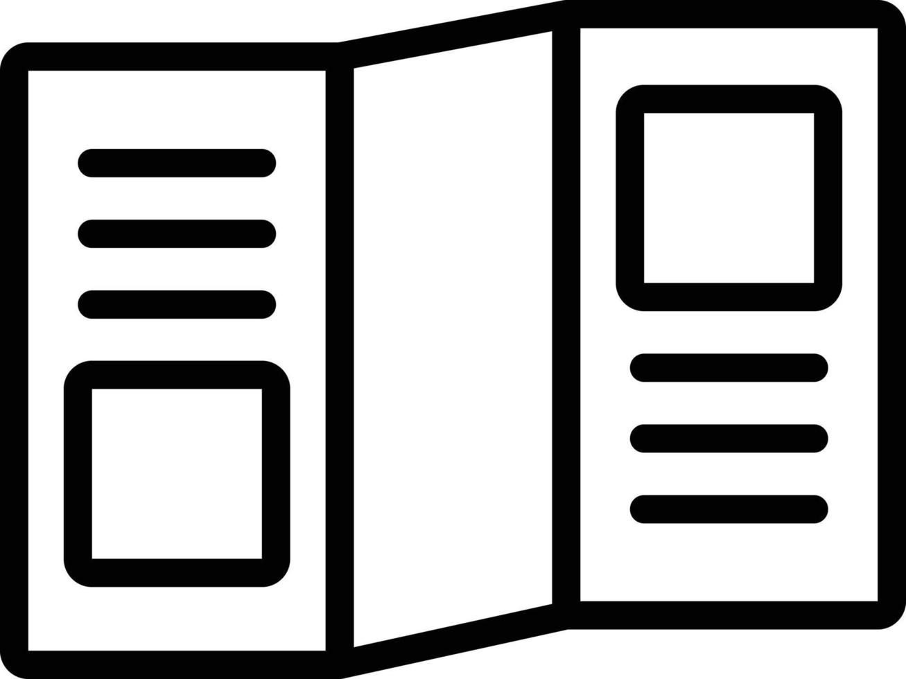 Line icon for leaflet promo vector