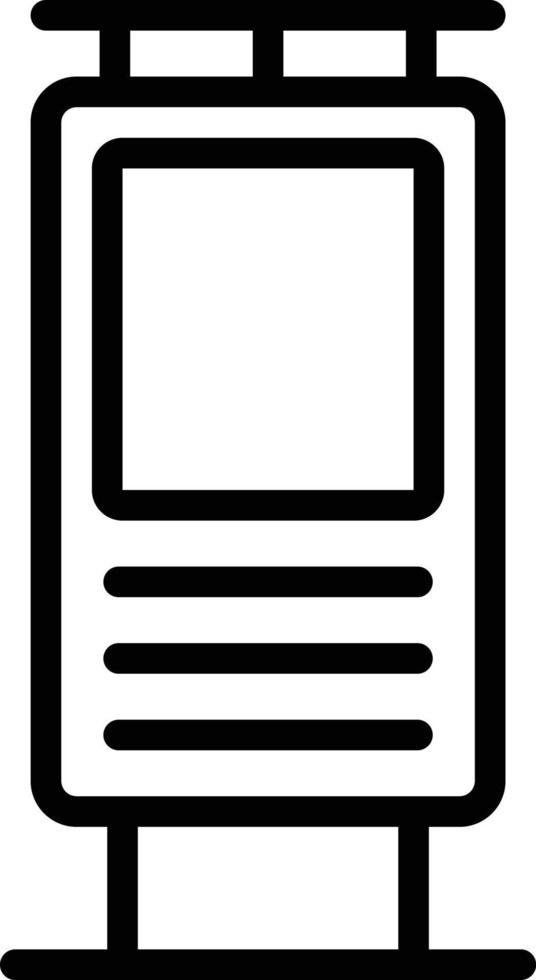 Line icon for placement for ads vector