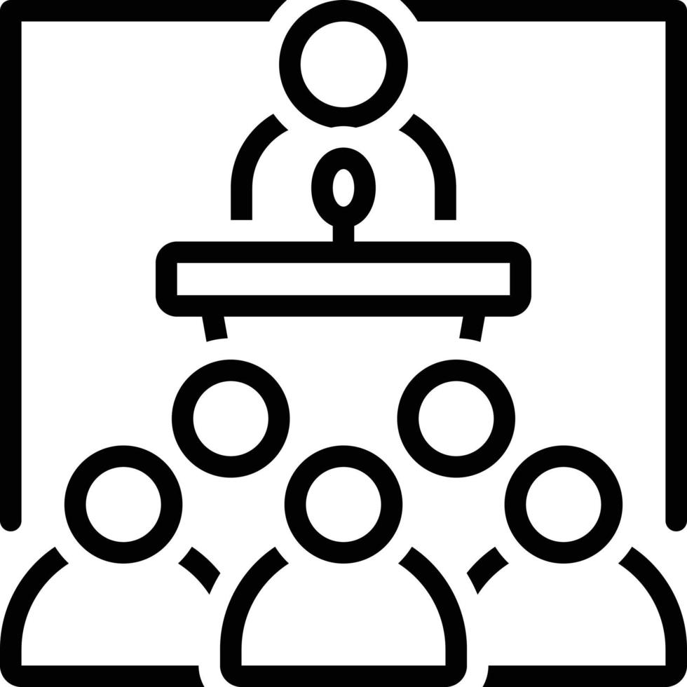 Line icon for seminar vector