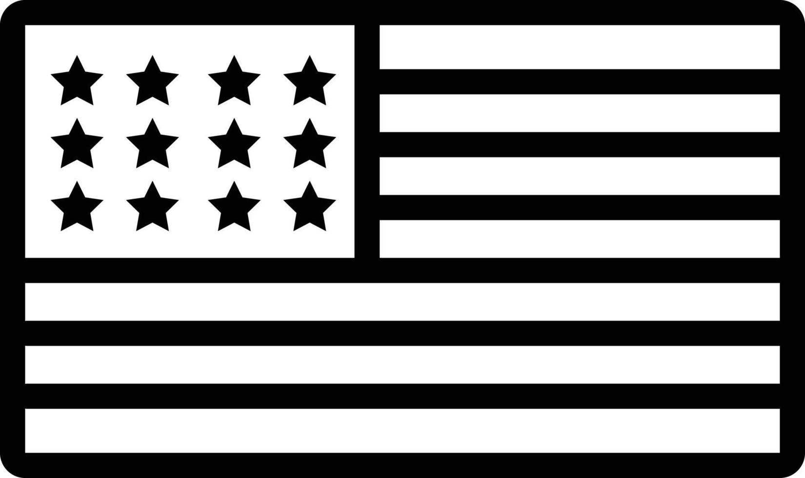 Line icon for usa vector