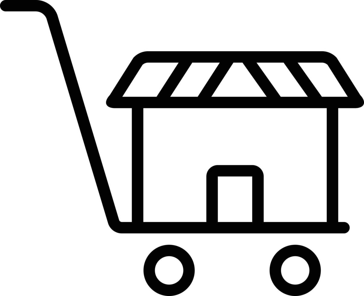 Line icon for supermarket vector