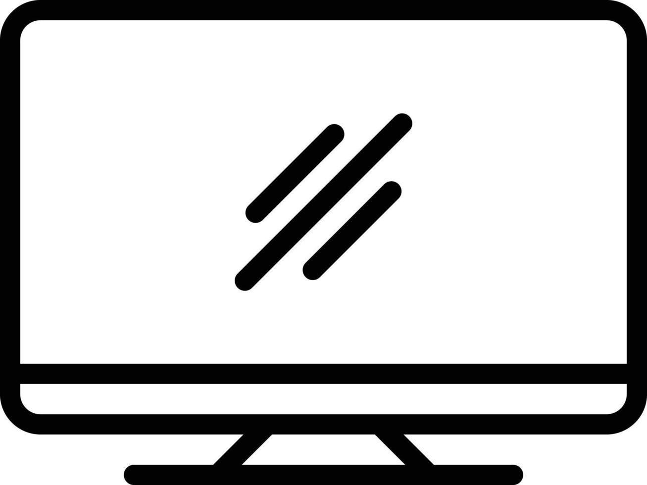 Line icon for monitor vector