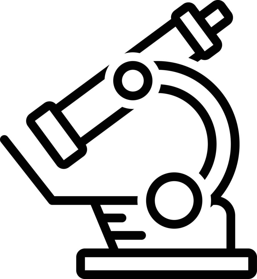 icono de línea para microscopio vector