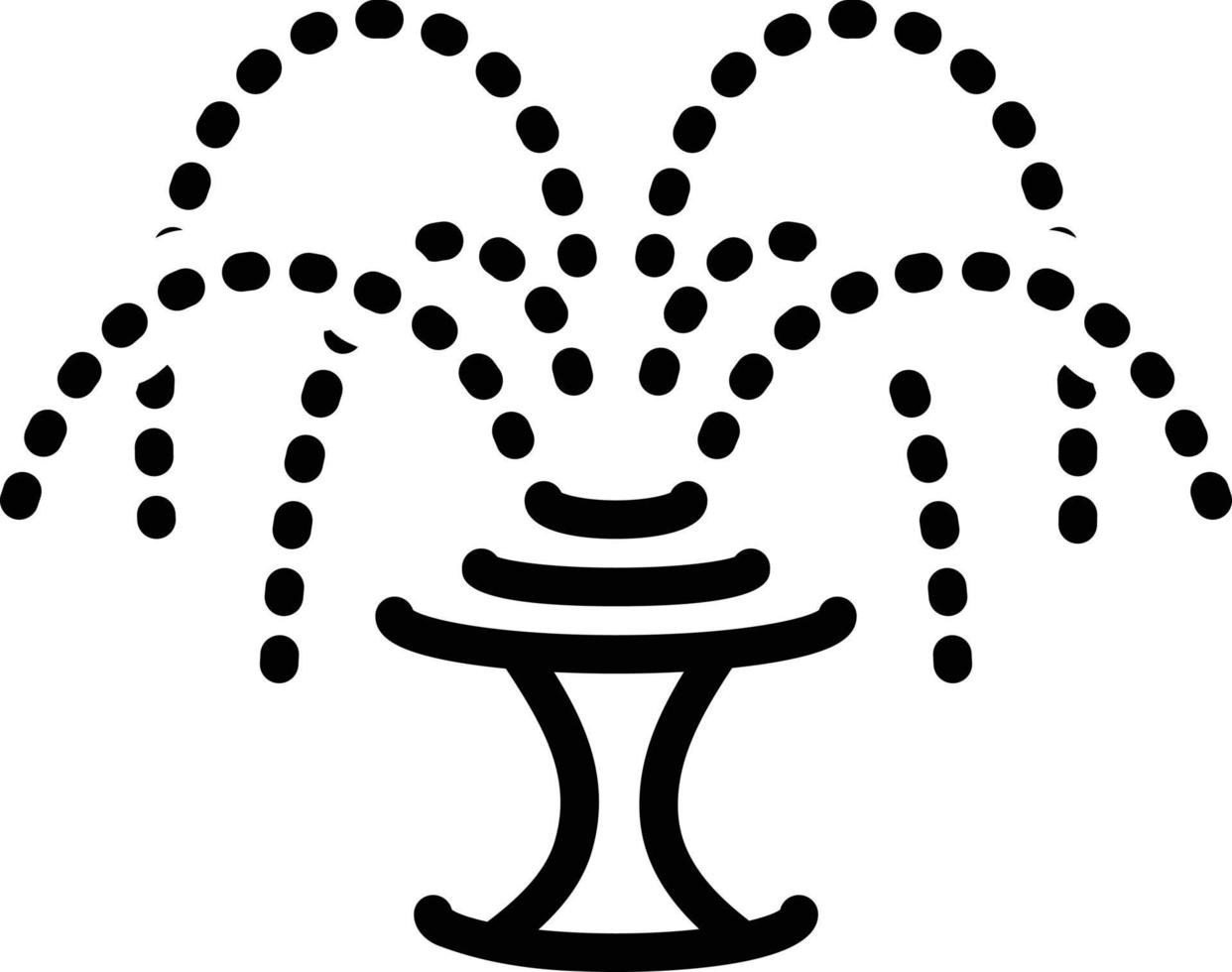 Line icon for fountain vector