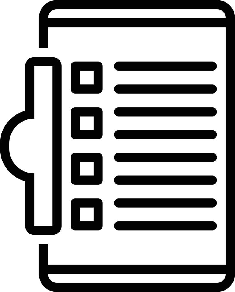 Line icon for task vector