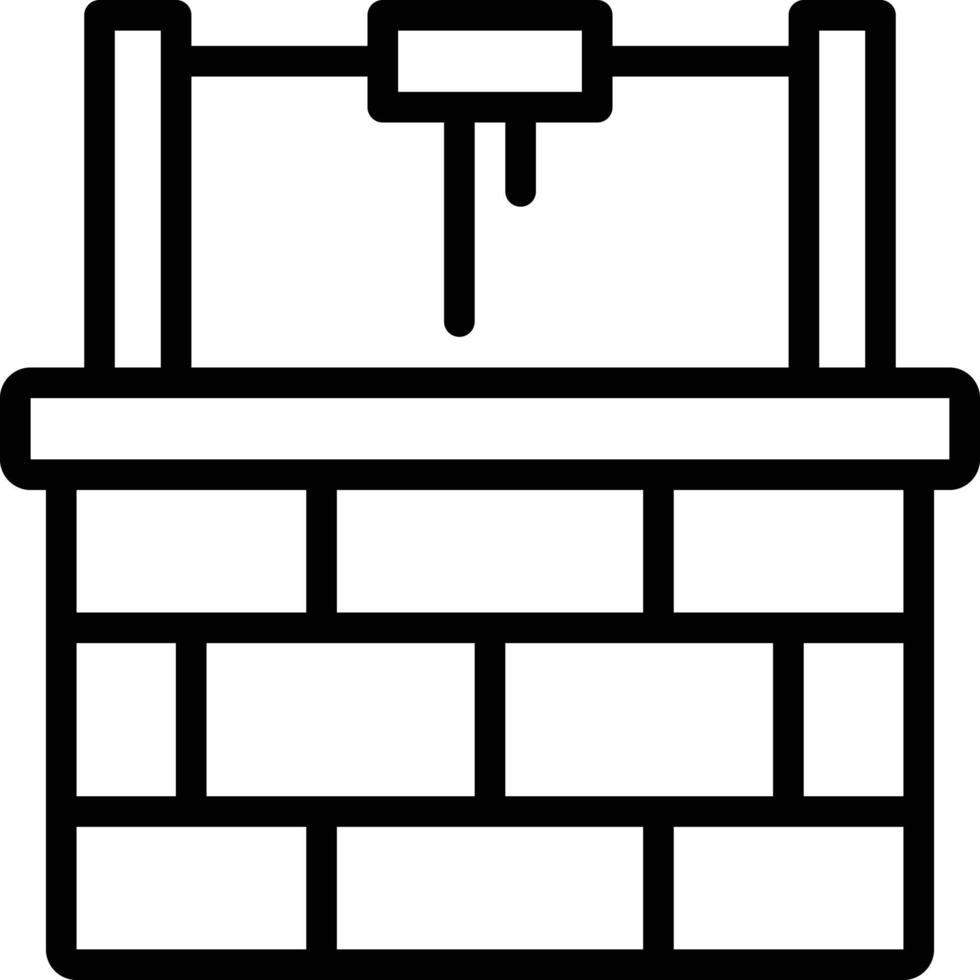 Line icon for well vector