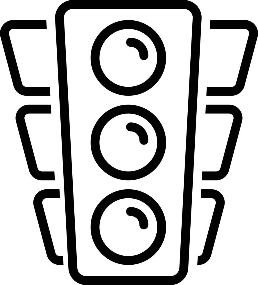 Line icon for traffic light vector