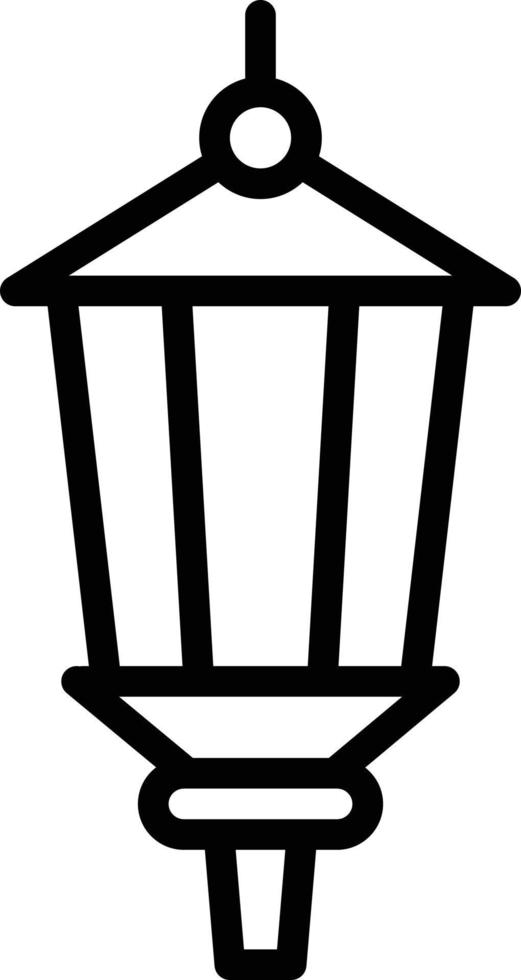 Line icon for lamp post vector