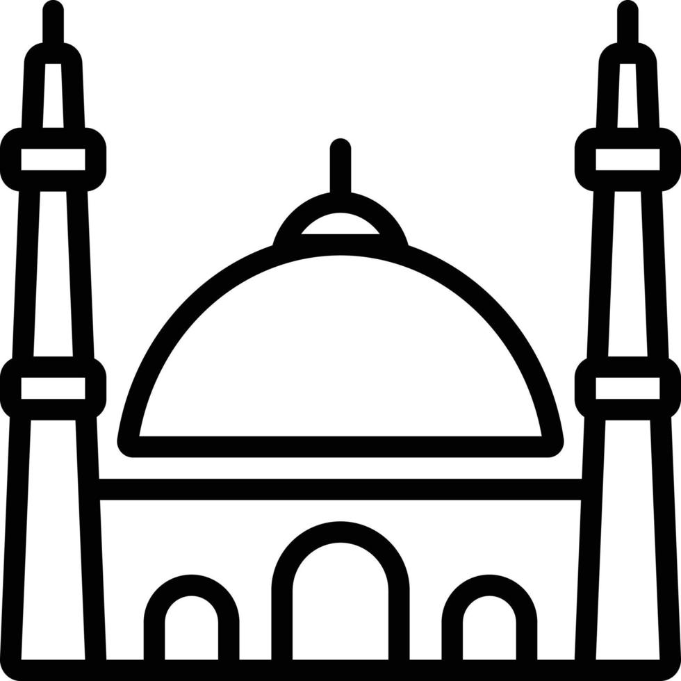 icono de línea para mezquita vector