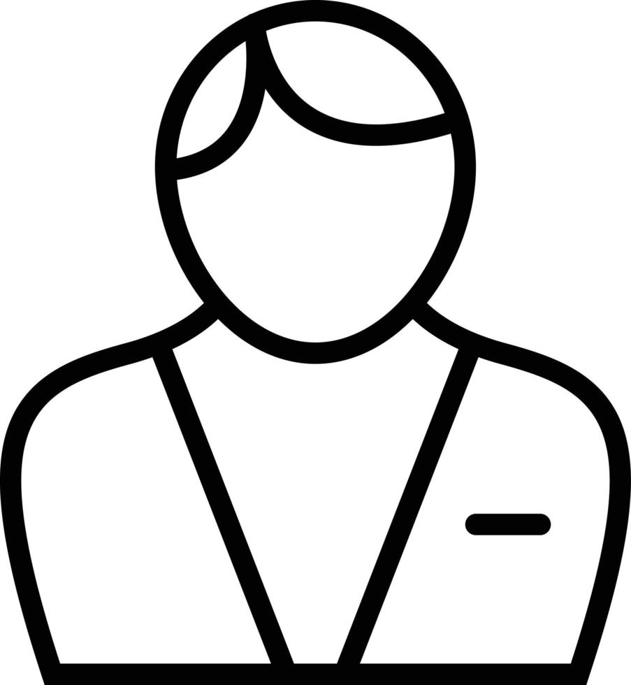 Line icon for male vector