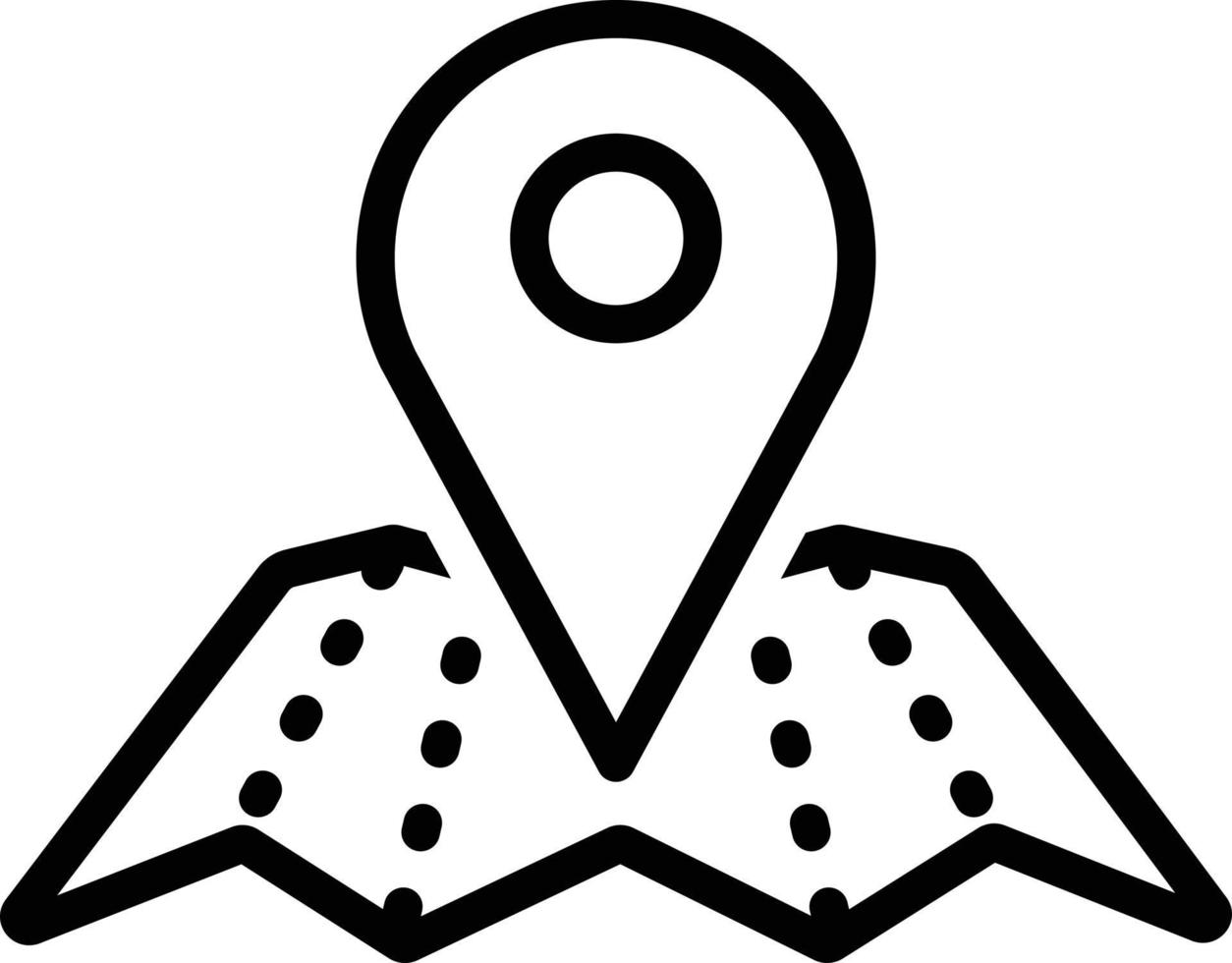 icono de línea para la ubicación del mapa vector