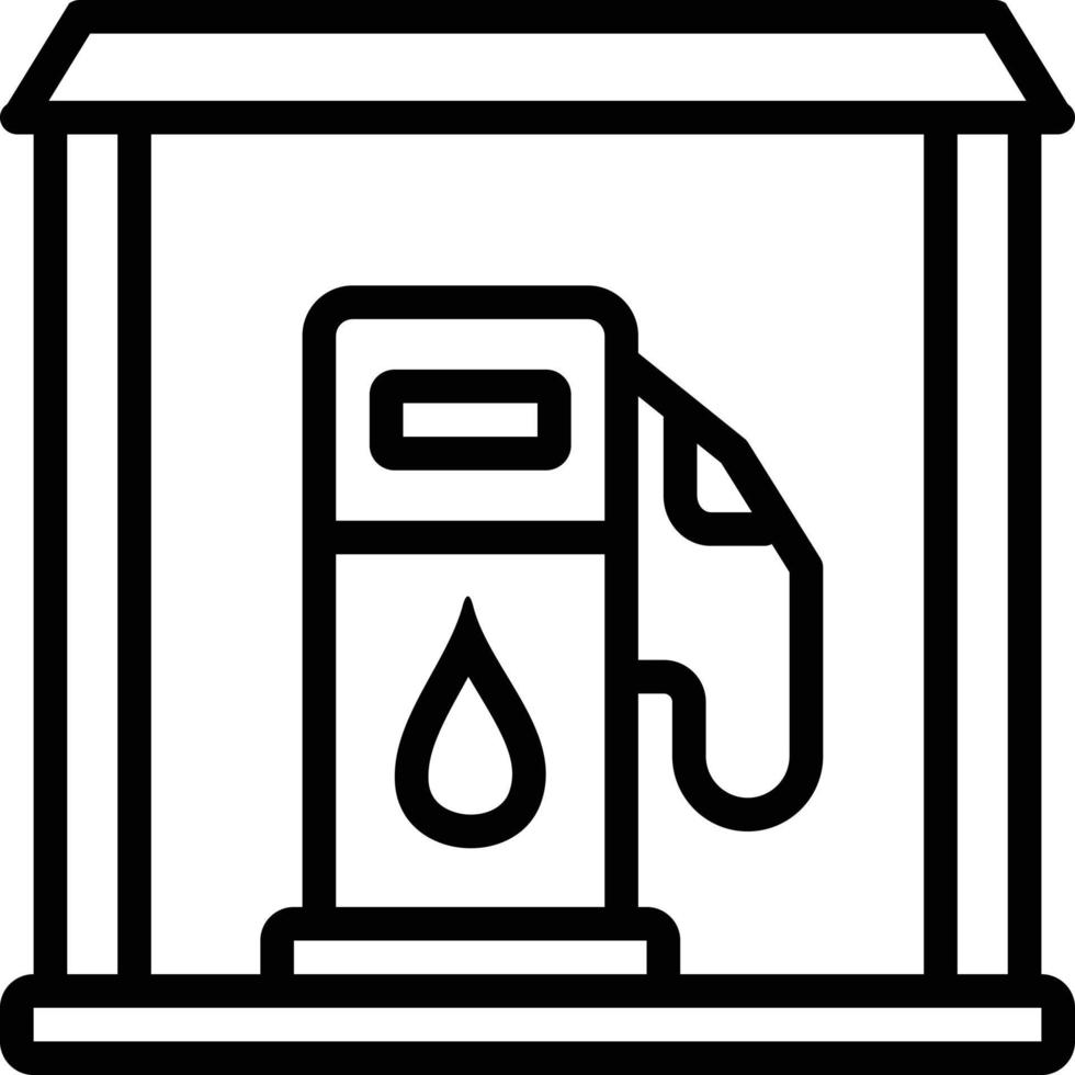 Line icon for gas station vector