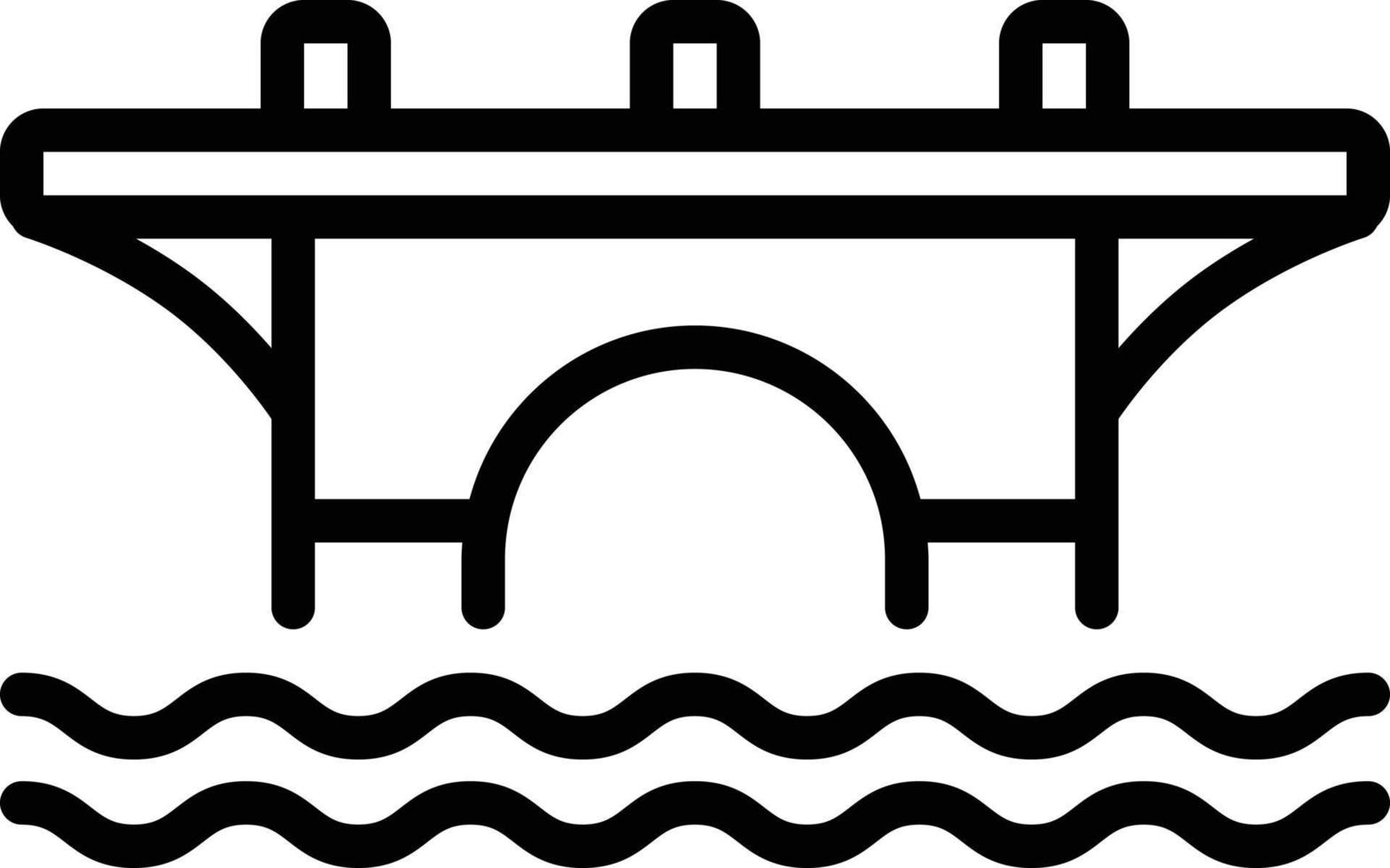 Line icon for bridge vector