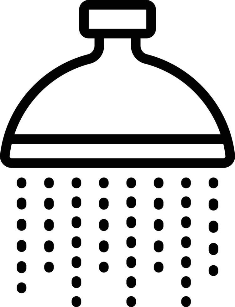 Line icon for shower vector