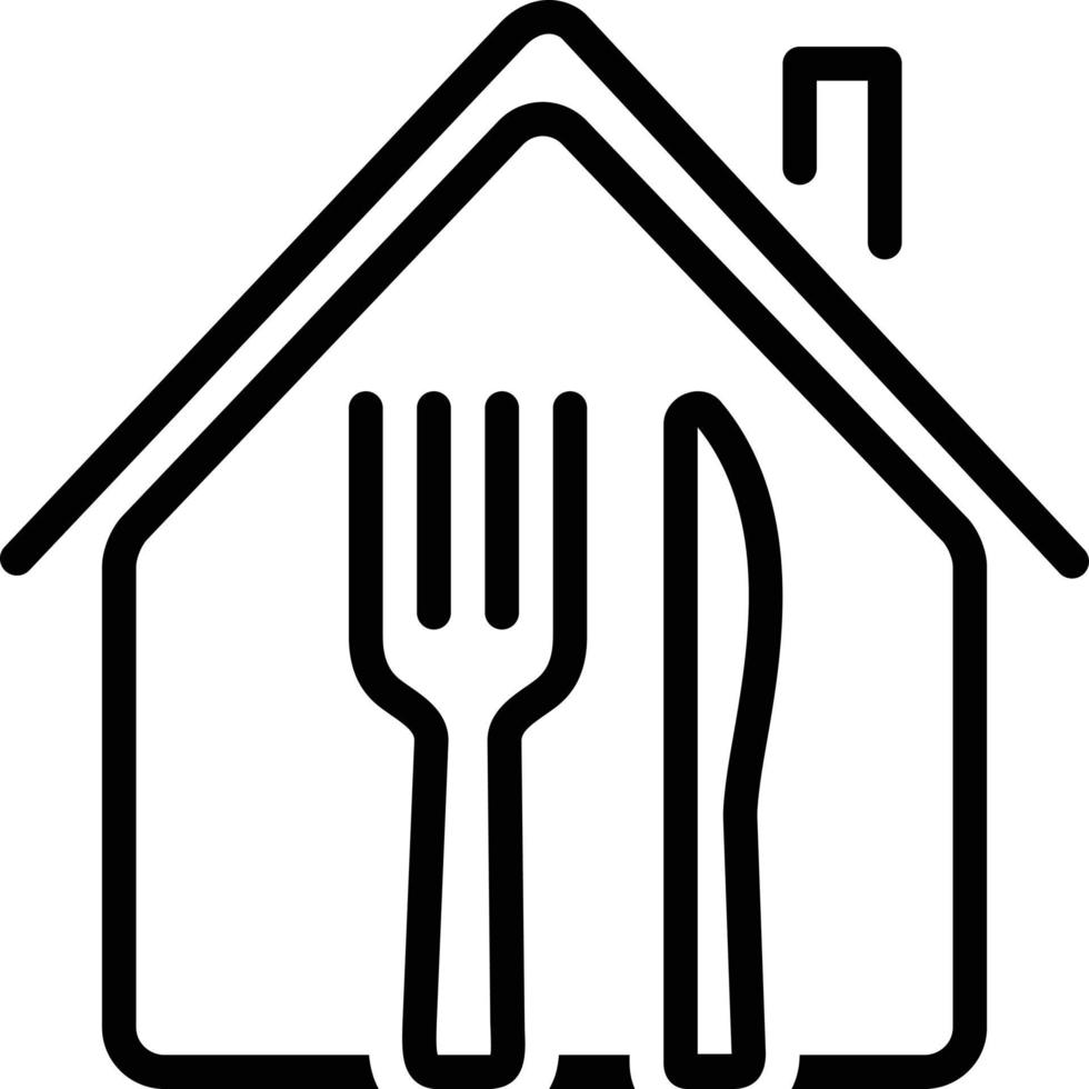 Line icon for restaurant vector