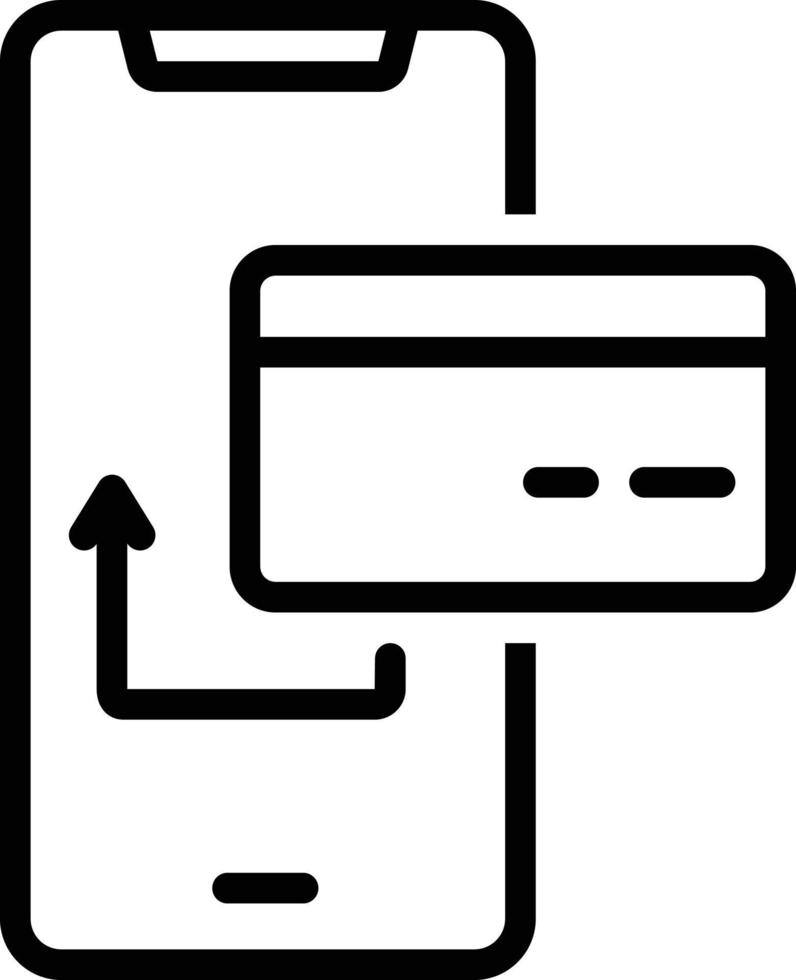 Line icon for card payment vector