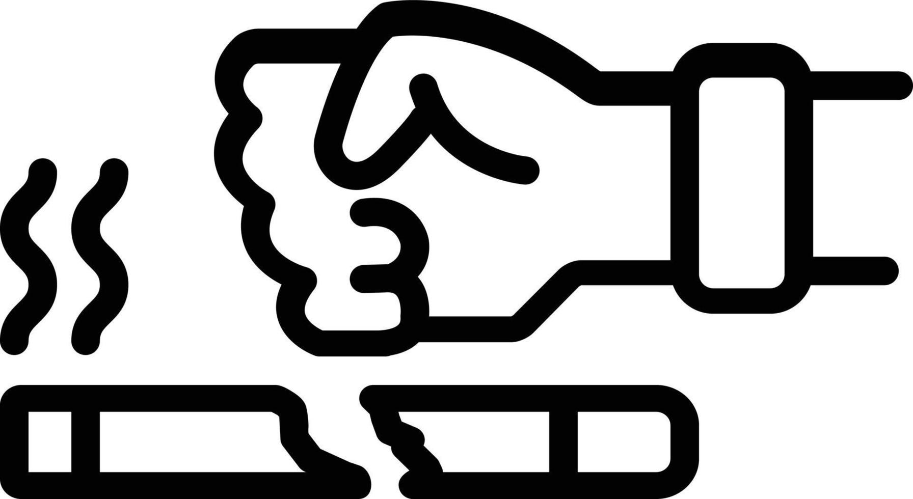 Line icon for no smoking vector